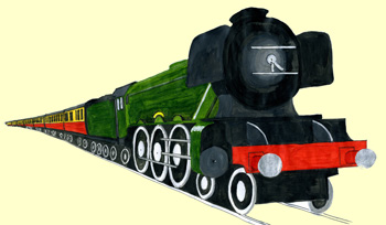 Famous Trains Model Railway Banner